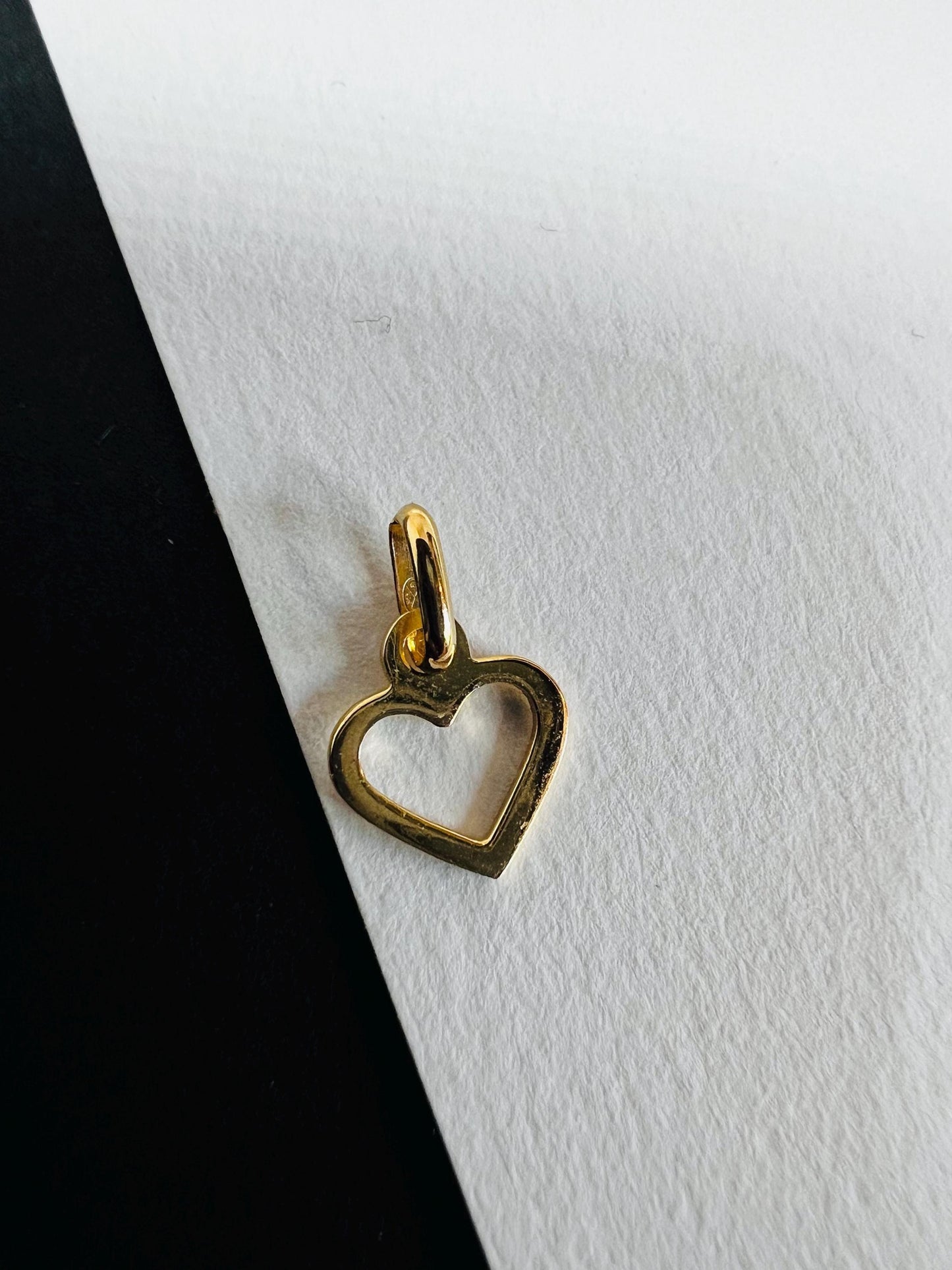 Pendentif Coeur Or jaune massif 18K 750%