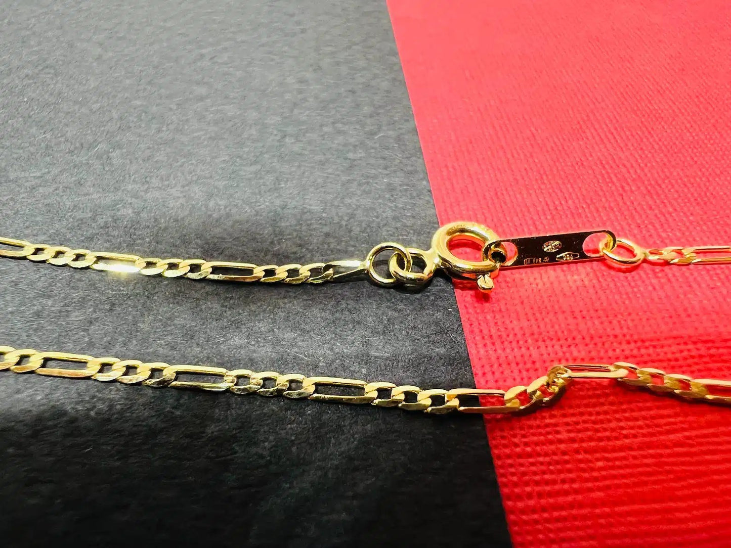 Chaîne Figaro 50 cm 1.90 mm or jaune massif 18 carats