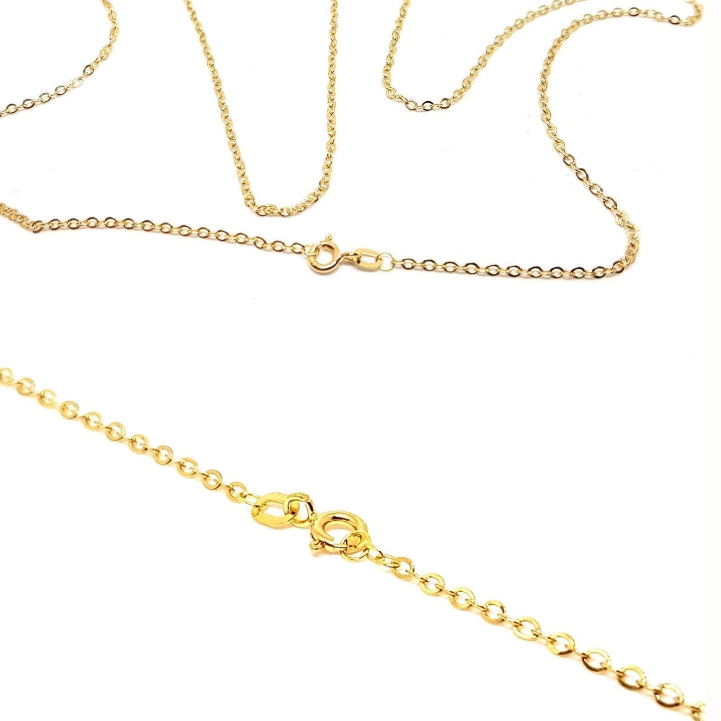 Chaîne or jaune massif 18k 750% 50 cm 2 mm