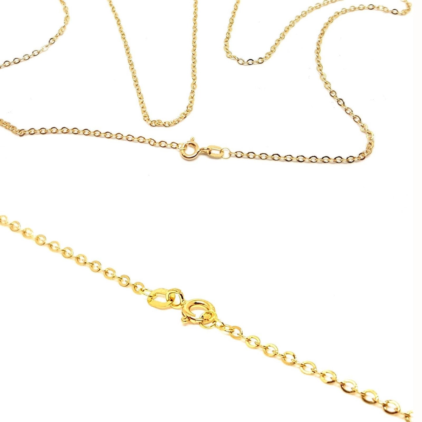 Chaîne or jaune massif 18k 750% 60 cm 2 mm