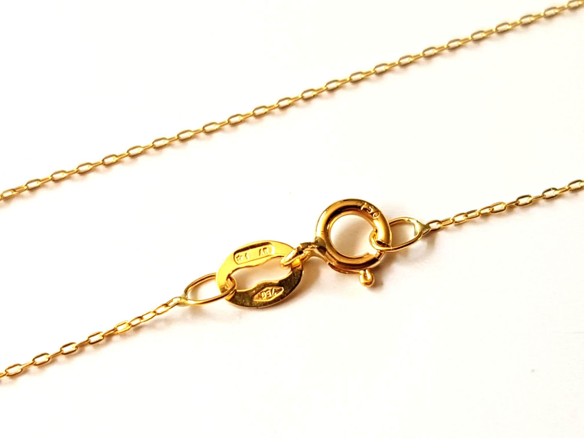 Chaîne forçat or jaune massif 18k 750%