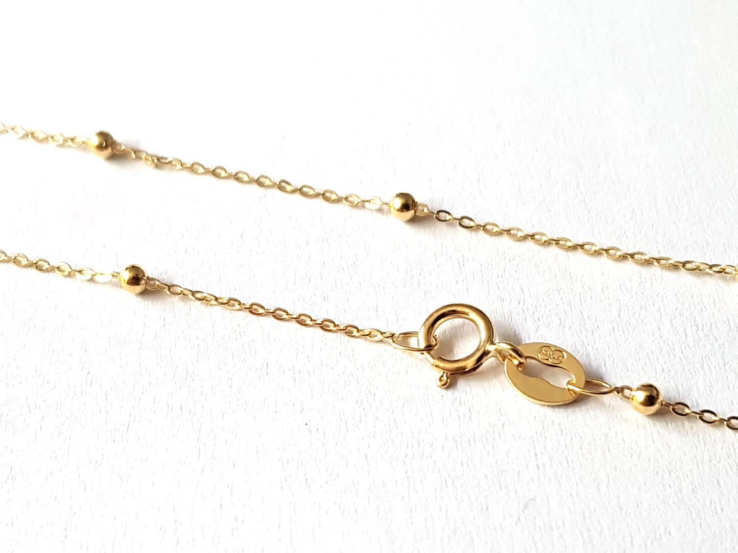 Bracelet Perles or jaune massif 18k 750%