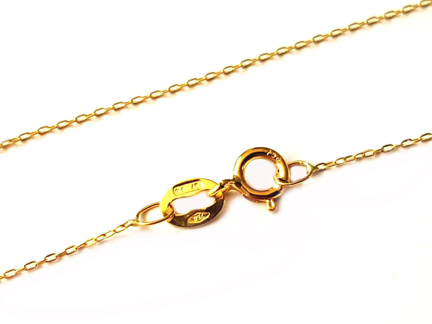 Chaîne forçat 42 cm 0.70 mm or jaune massif 18k 750%
