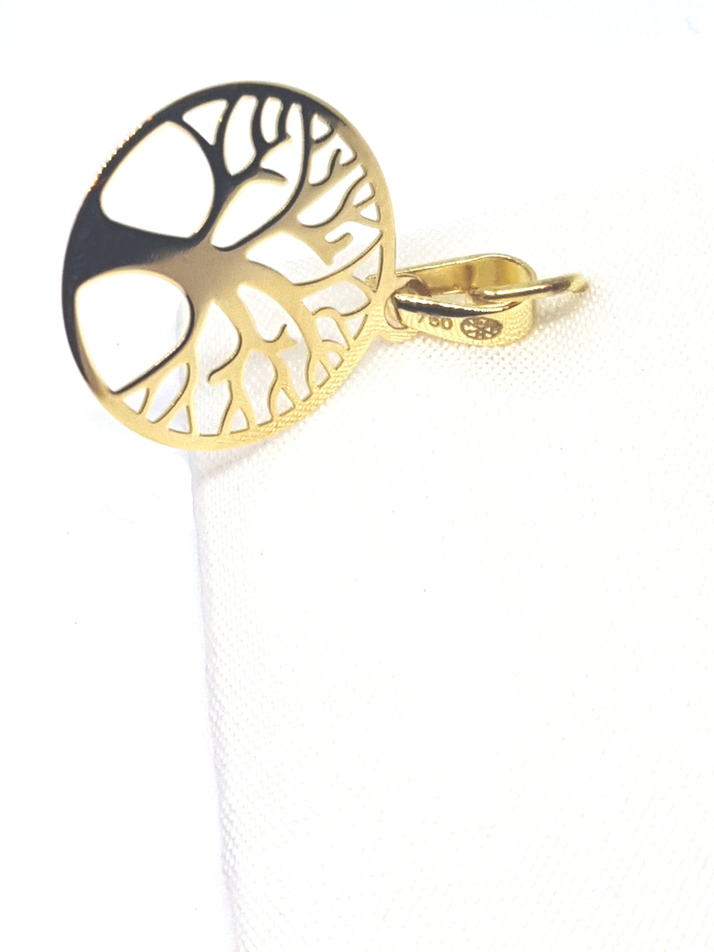 Pendentif Or jaune massif 18k 750% Arbre de Vie