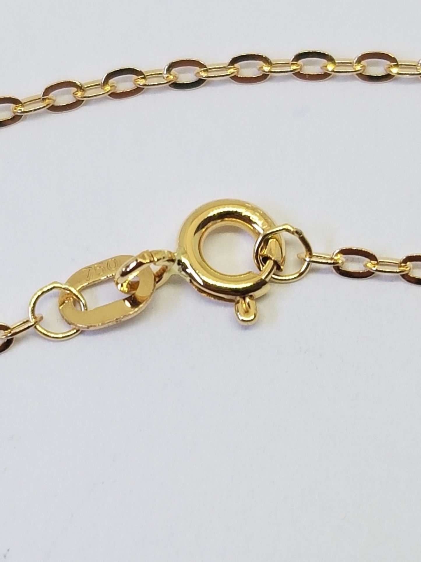 Chaîne or jaune massif 18k 750% 60 cm 1.70 mm