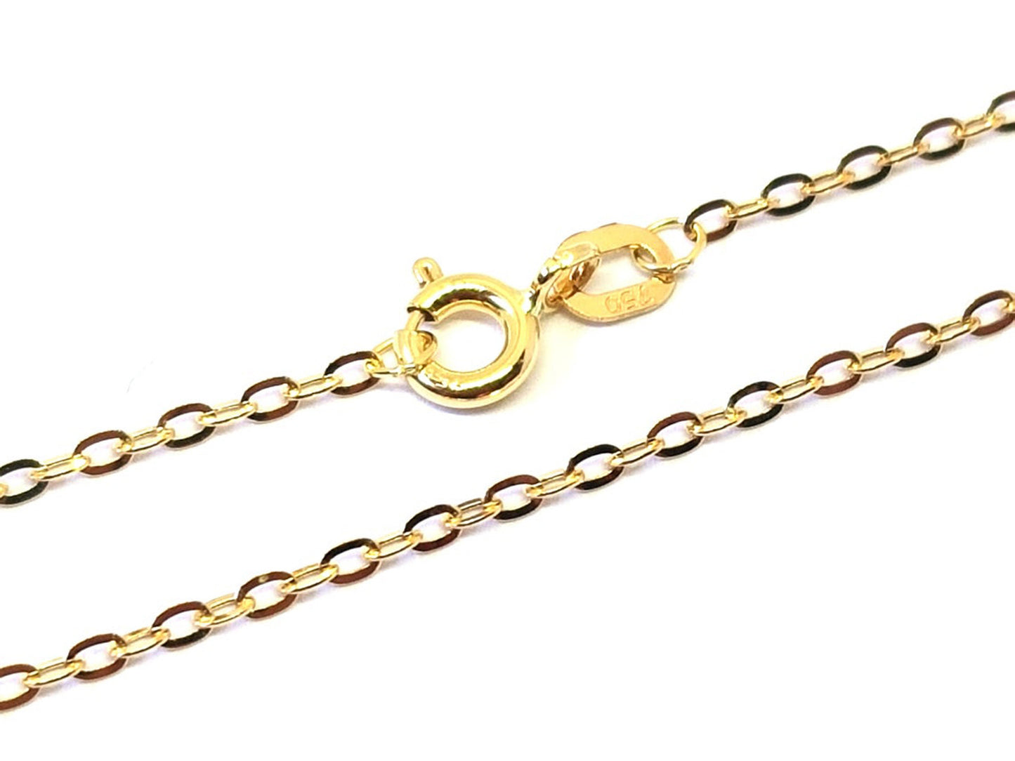 Chaîne or jaune massif 18k 750% 60 cm 1.70 mm