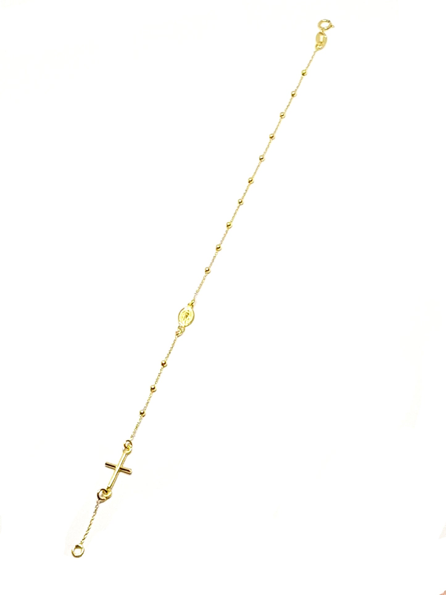 Bracelet Chapelet Vierge miraculeuse , Or jaune massif 18k 750%