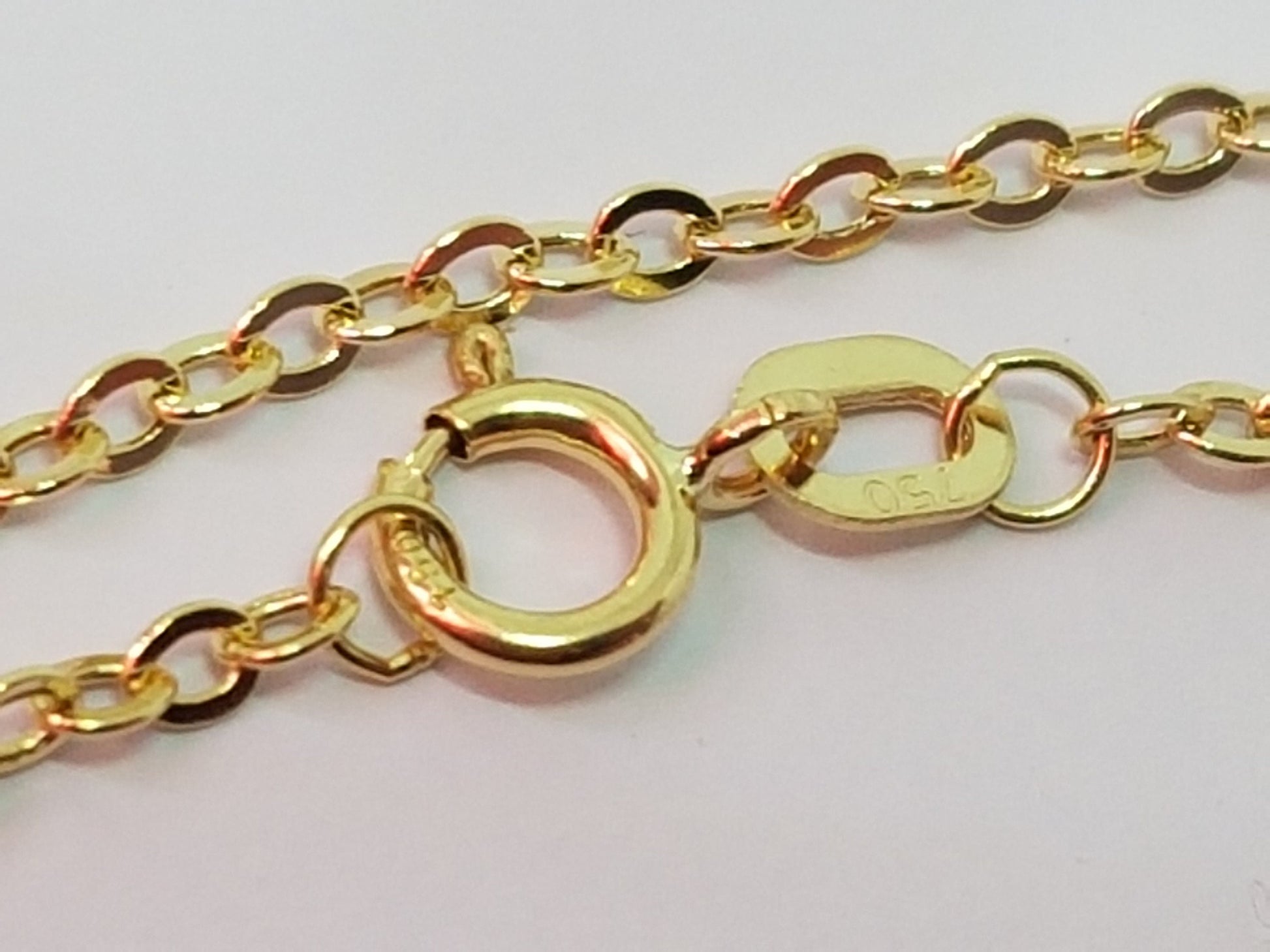 Promotion Chaîne or jaune massif 18k 750% 55 cm 1.70 mm