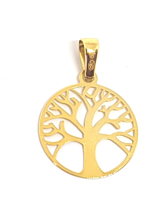 Pendentif Or jaune massif 18k 750% Arbre de Vie