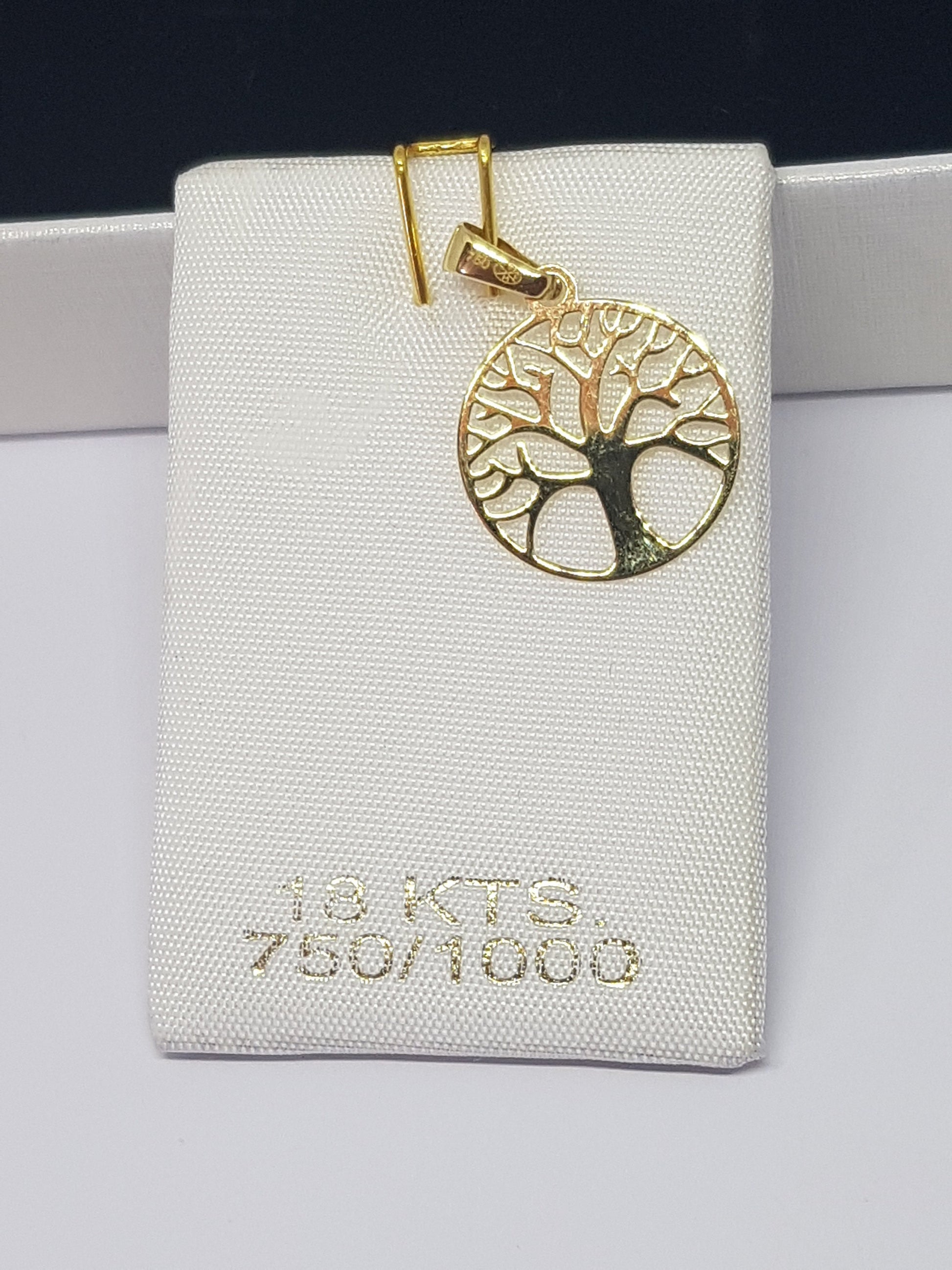 Pendentif Or jaune massif 18k 750% Arbre de Vie