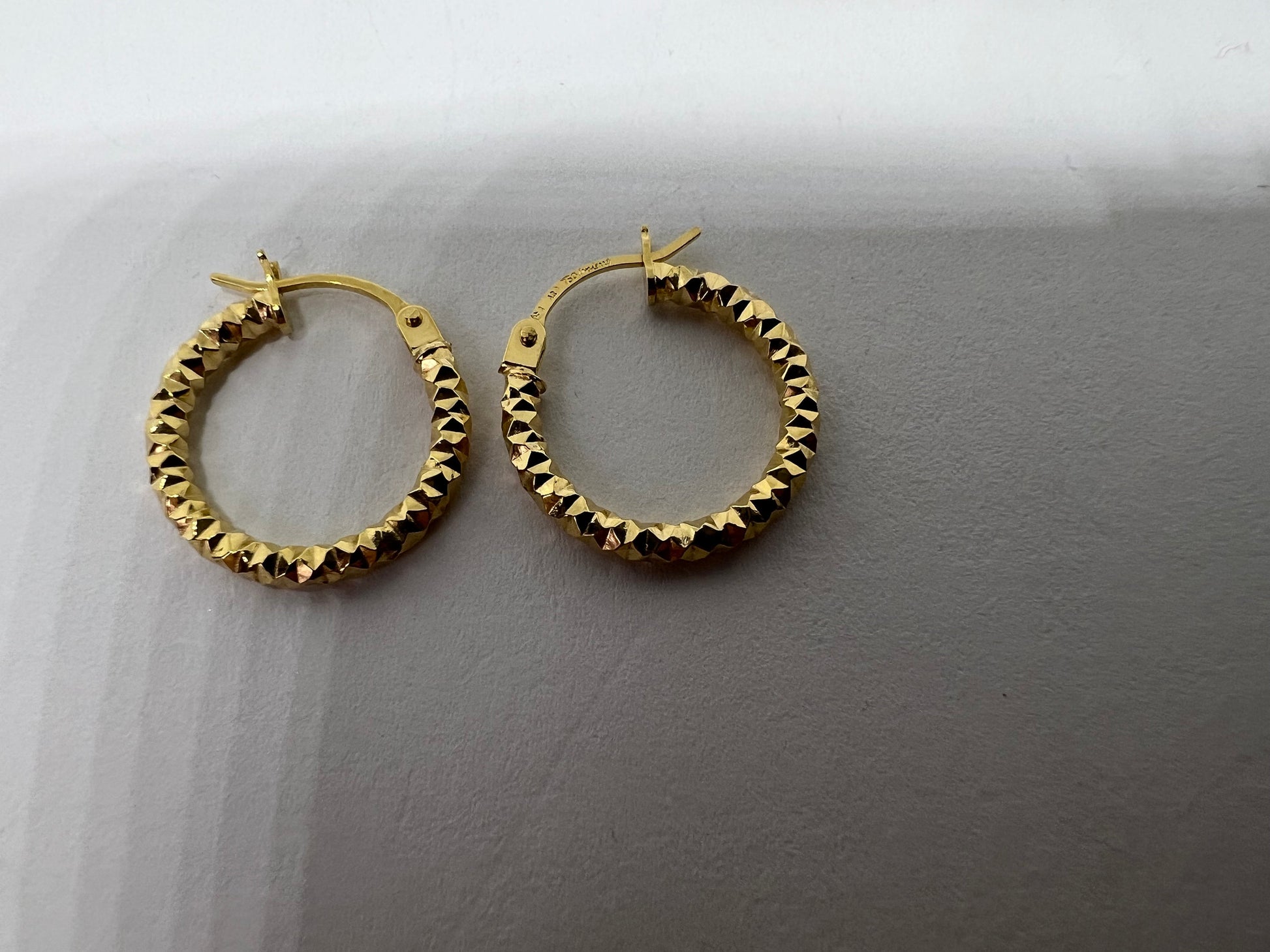 Créoles 10 mm Or Jaune massif 18k 750%