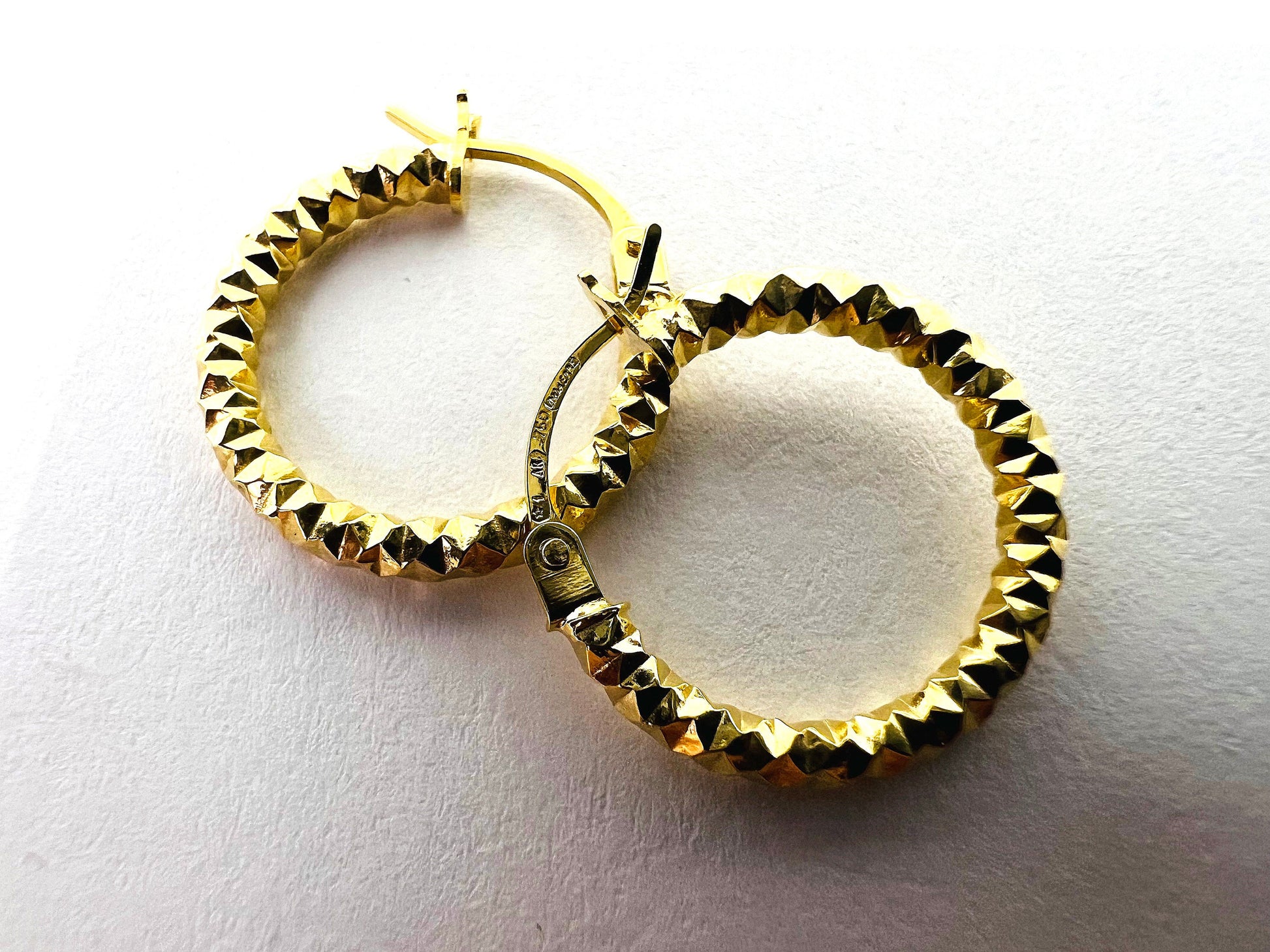 Créoles 10 mm Or Jaune massif 18k 750%