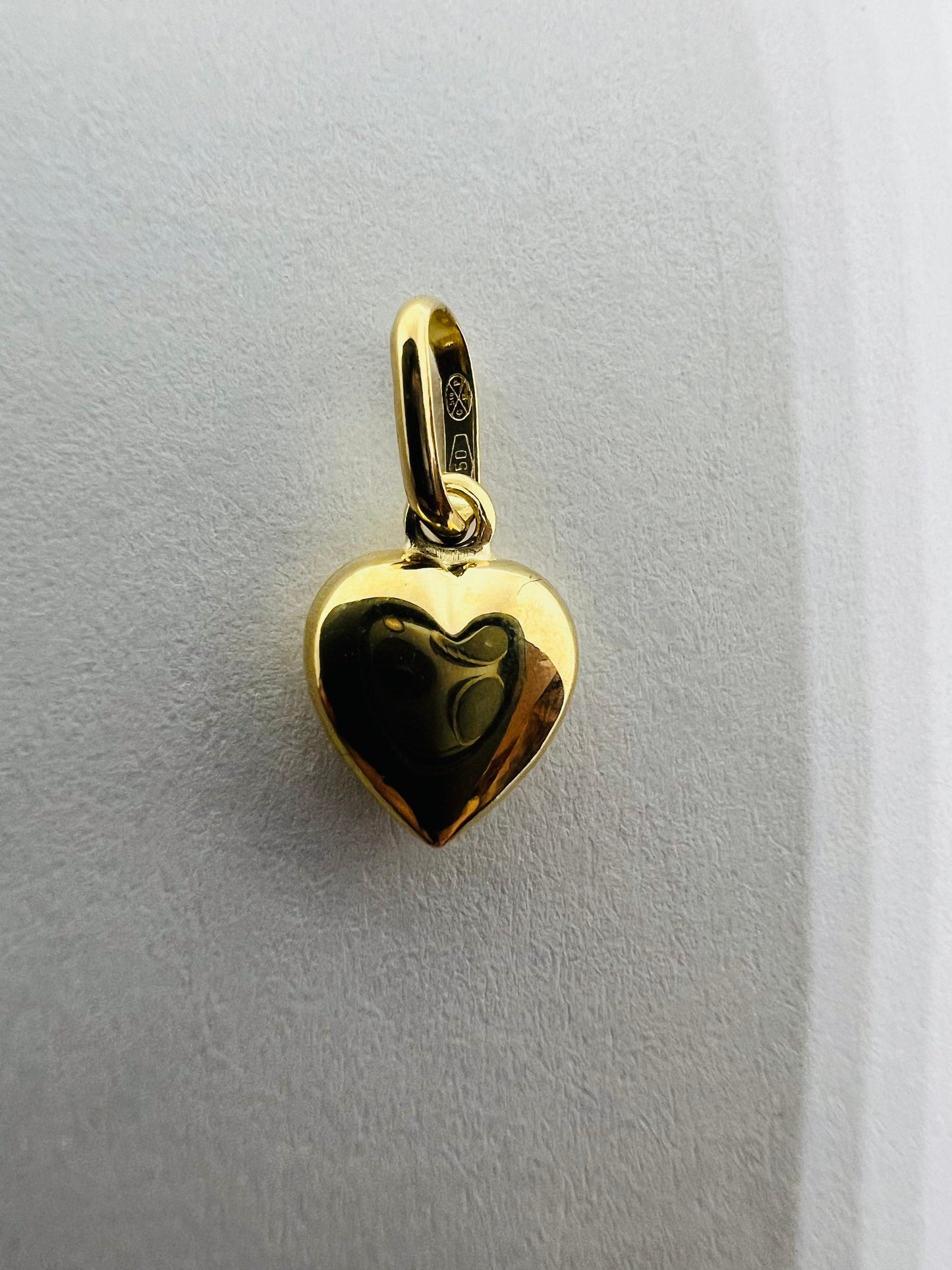Pendentif Or jaune massif 18k 750% Coeur amour