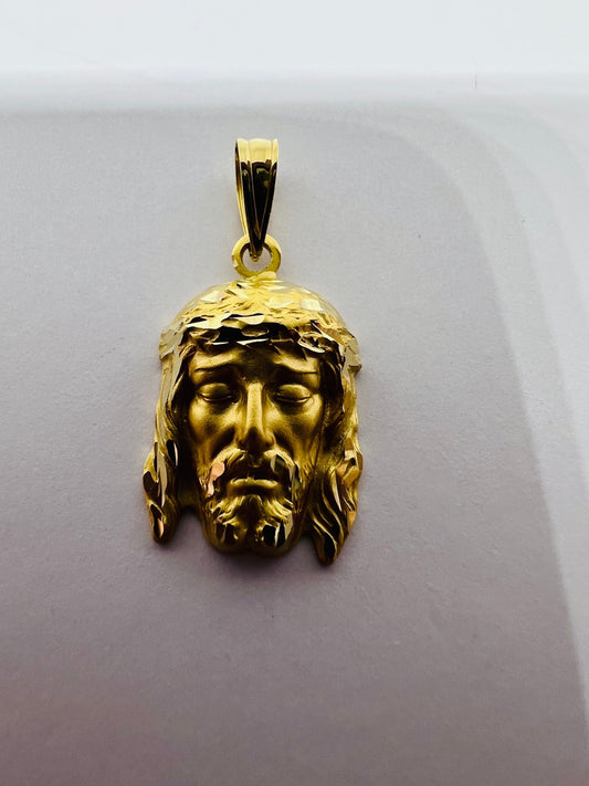 Pendentif Jesus Christ Or jaune massif 18k 750%