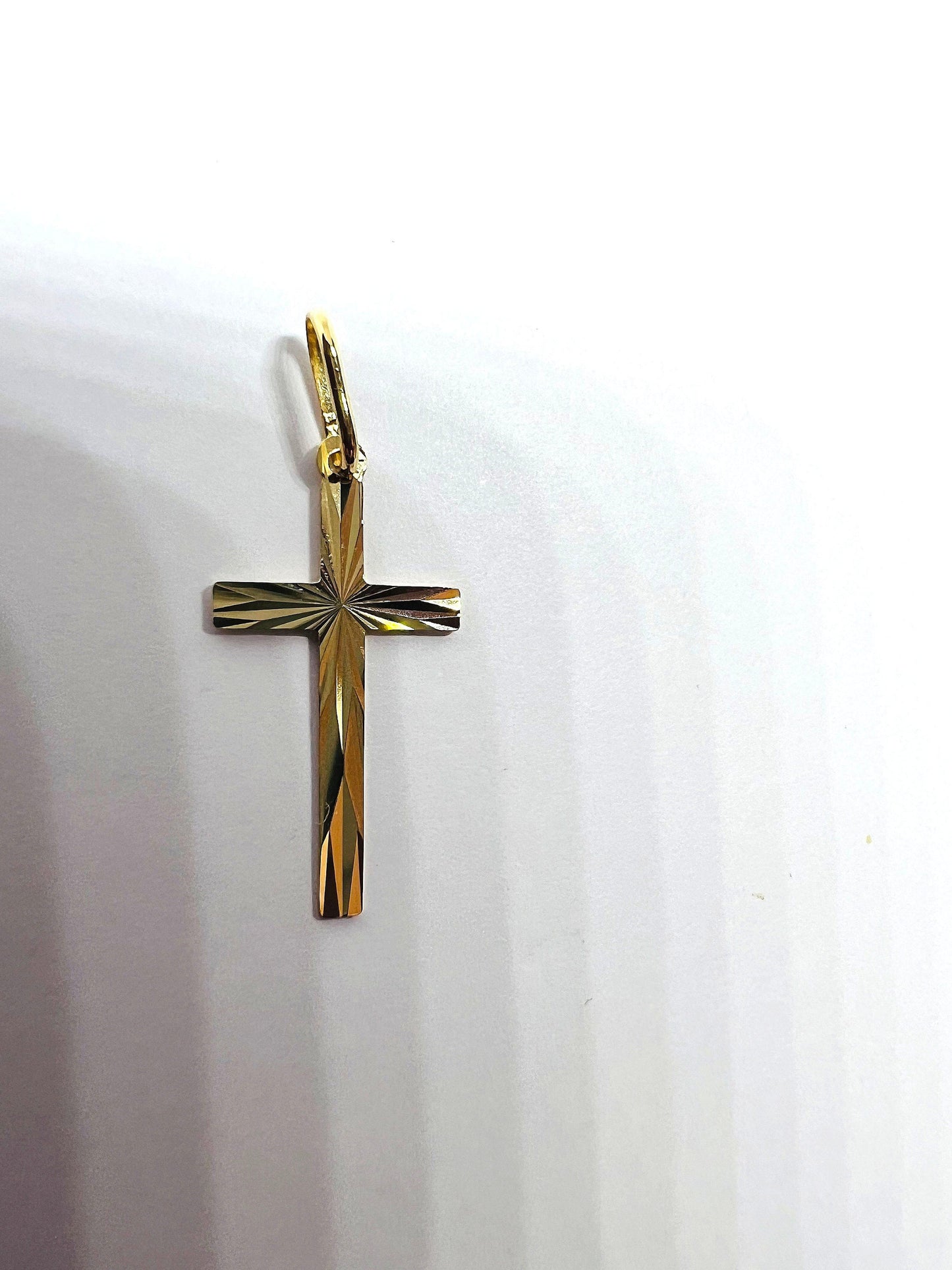 Pendentif Or massif 18k 750% Croix Divine
