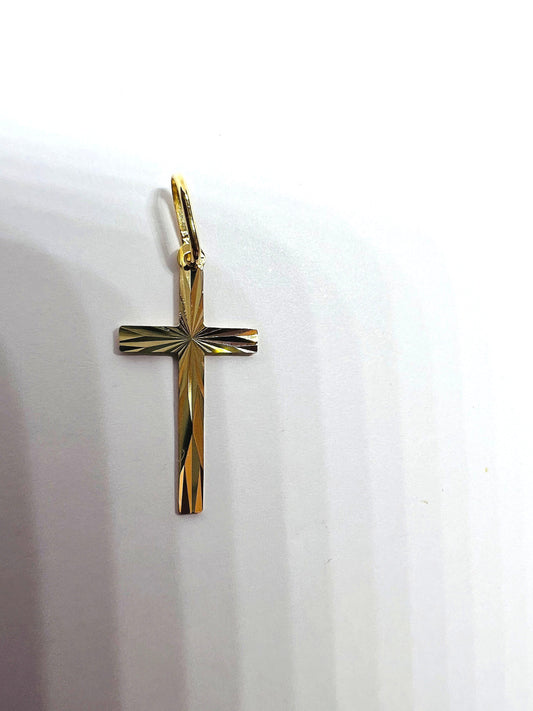 Pendentif Or massif 18k 750% Croix Divine