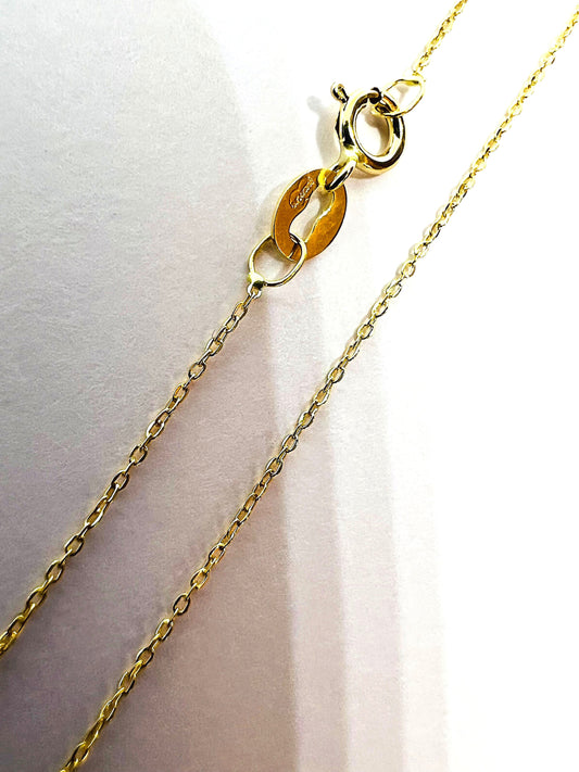Chaîne forçat 42 cm 0.70 mm or jaune massif 18k 750%