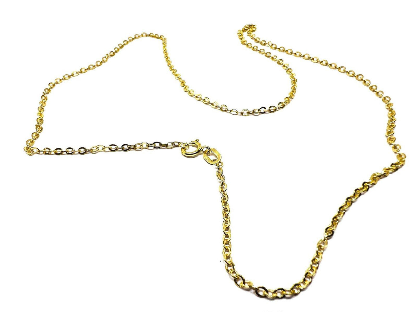 Chaîne or jaune massif 18k 750% 45 cm 1.70 mm