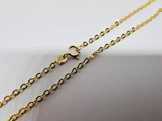 Chaîne or jaune massif 18k 750% 60 cm 2 mm