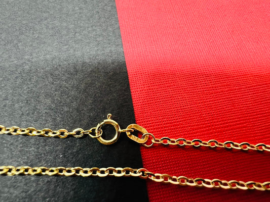 Chaîne or jaune massif 18k 750% 50 cm 2 mm