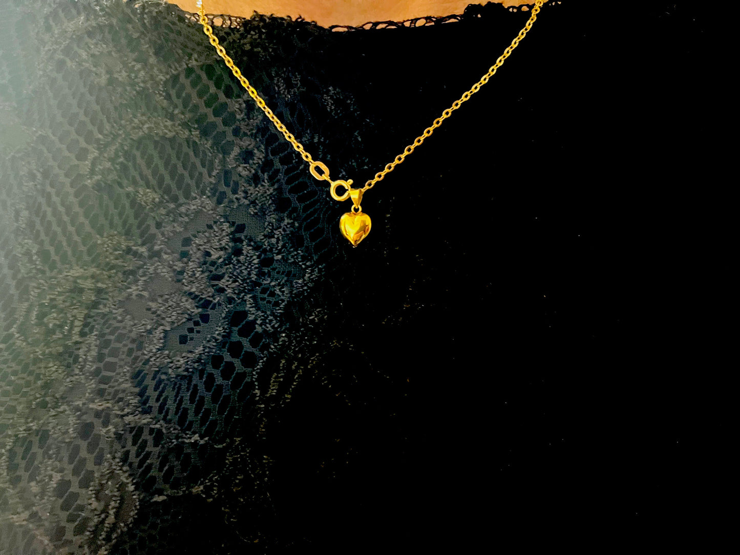 Pendentif Cœur Or jaune massif 18k 750%