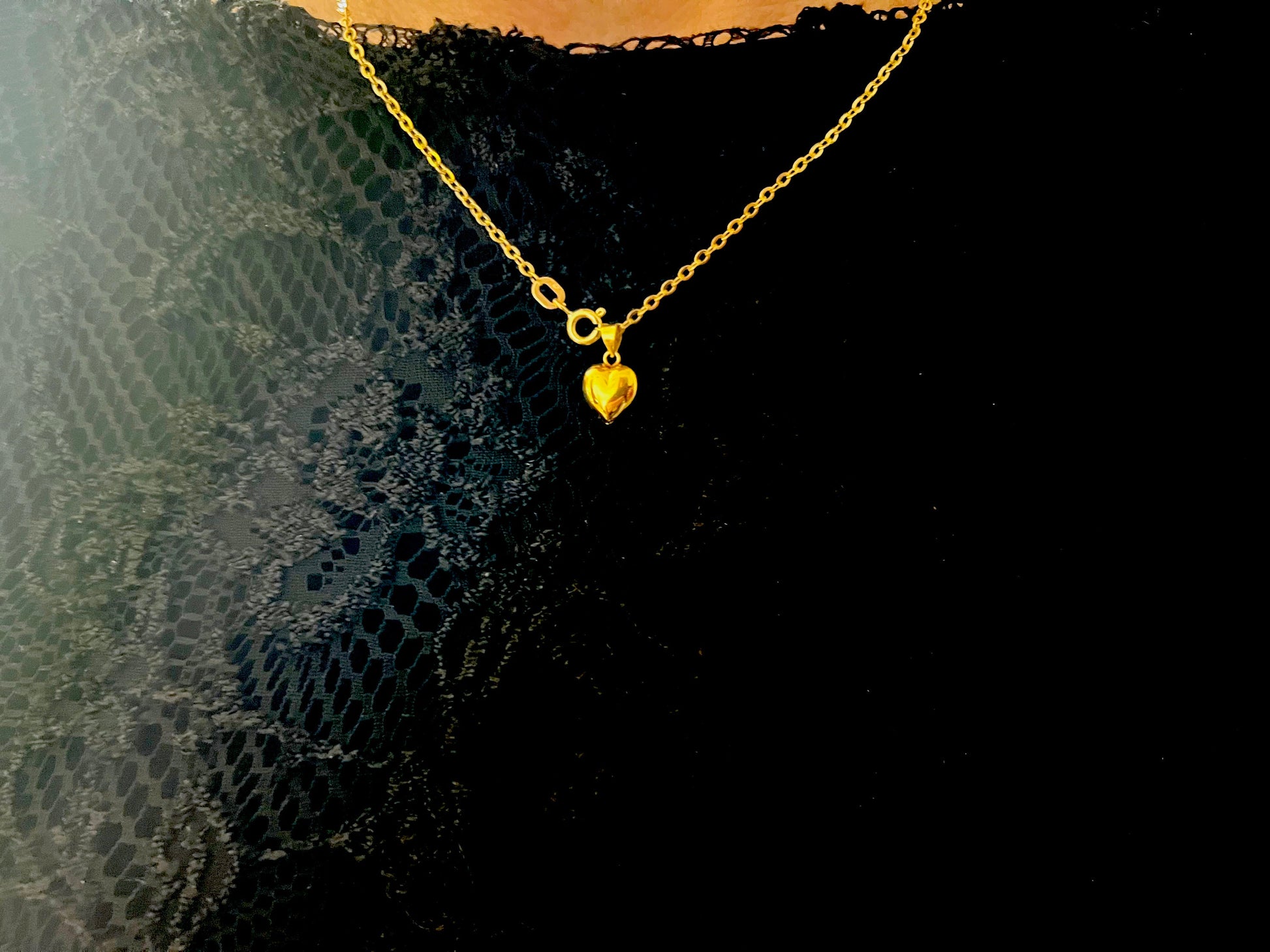 Pendentif Cœur Or jaune massif 18k 750%