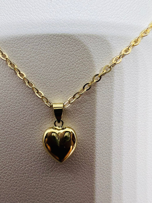 Pendentif Cœur Or jaune massif 18k 750%
