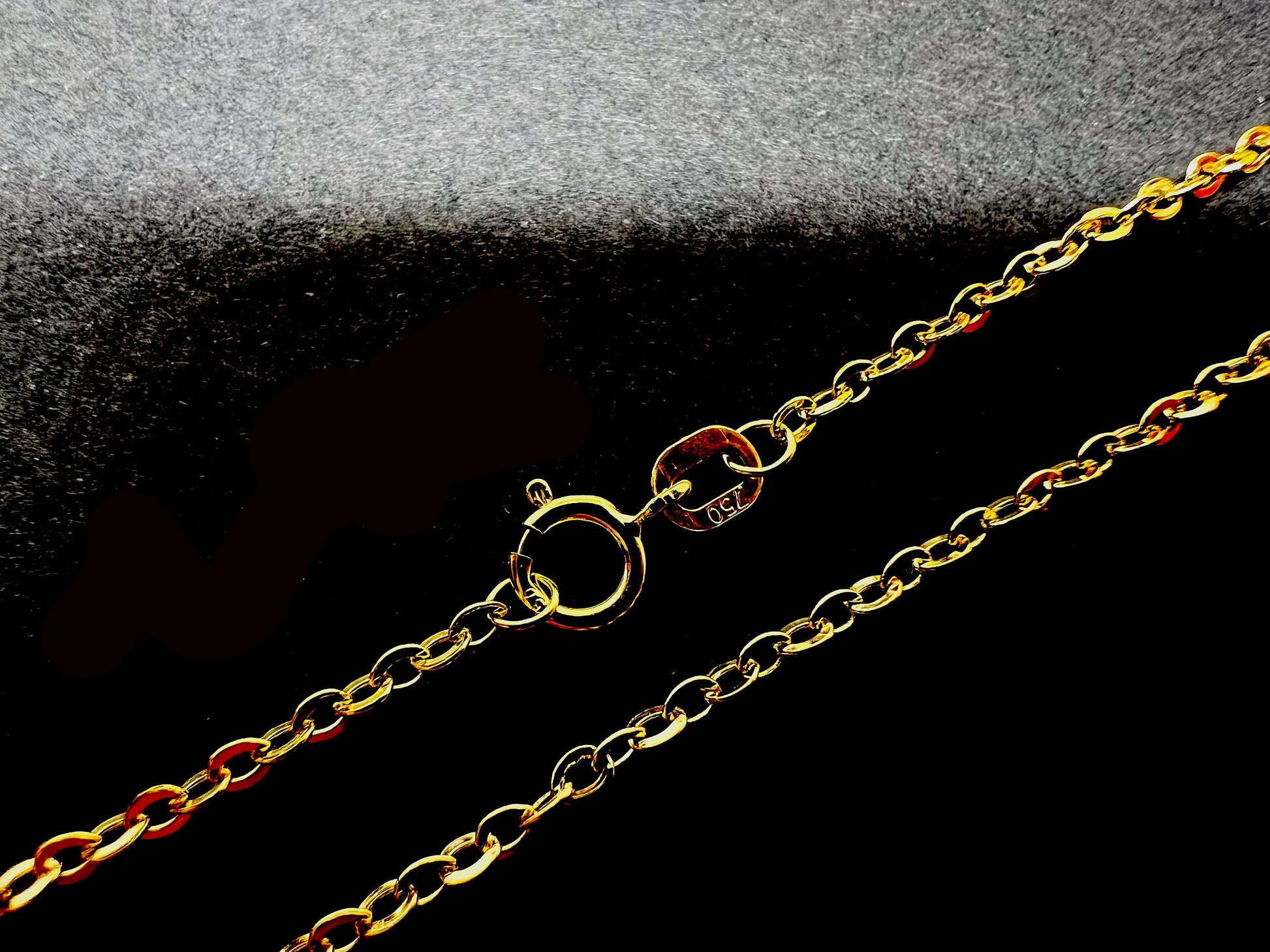 Chaîne or jaune massif 18k 750% 50 cm 1.70 mm