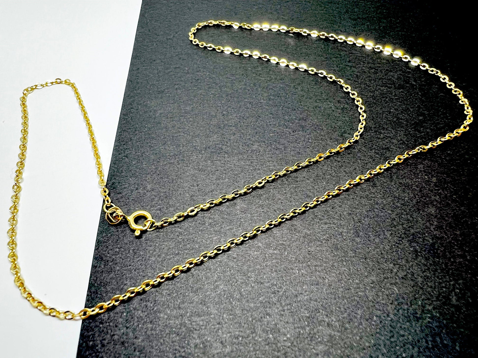 Chaîne or jaune massif 18k 750% 50 cm 1.70 mm
