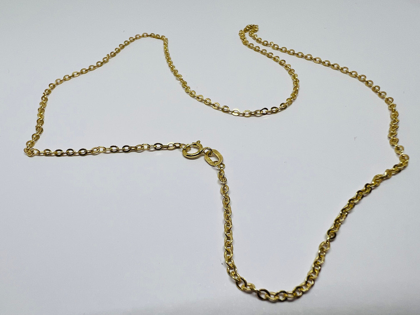 Chaîne or jaune massif 18k 750% 50 cm 1.70 mm
