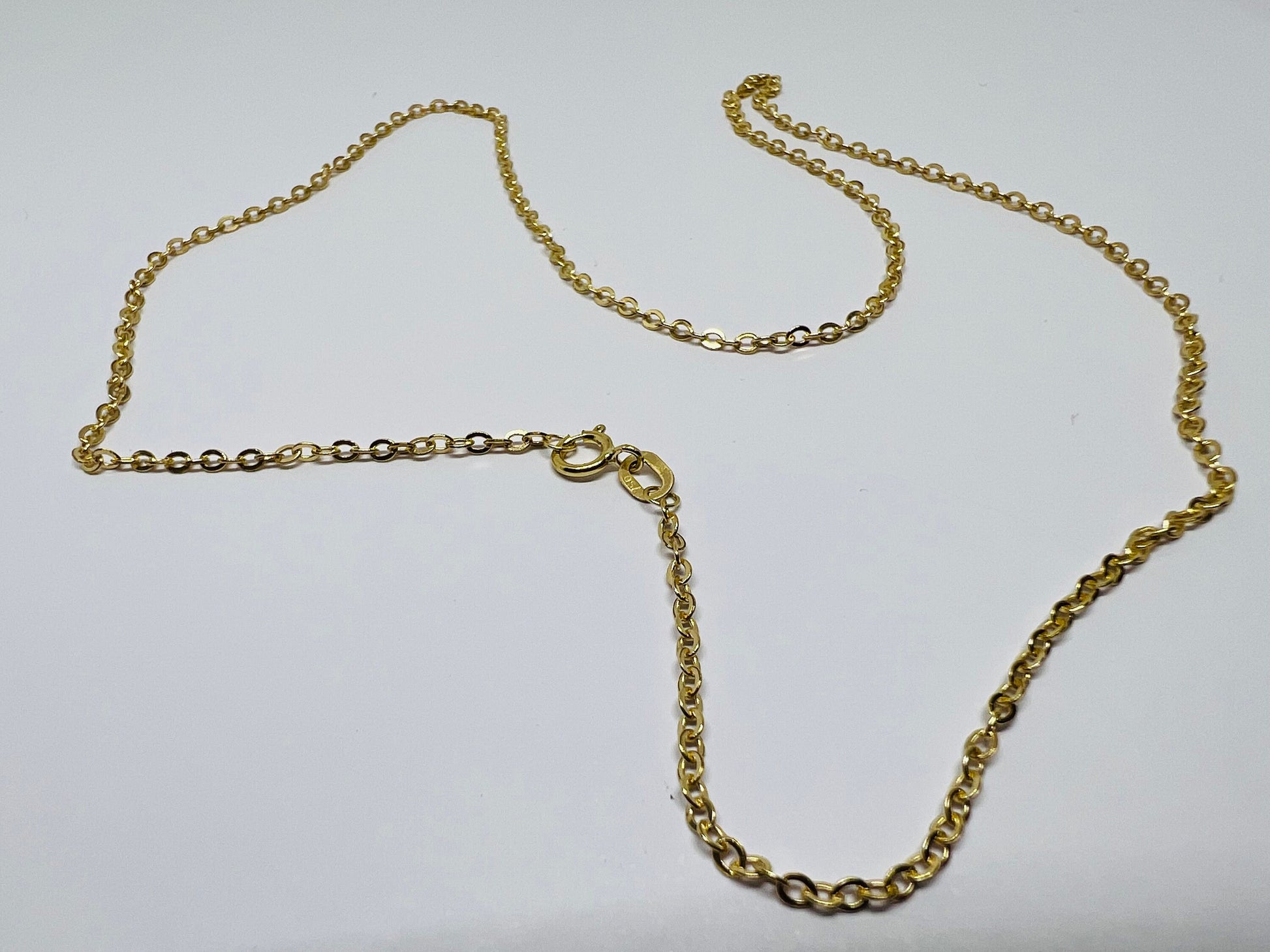 Chaîne or jaune massif 18k 750% 50 cm 1.70 mm