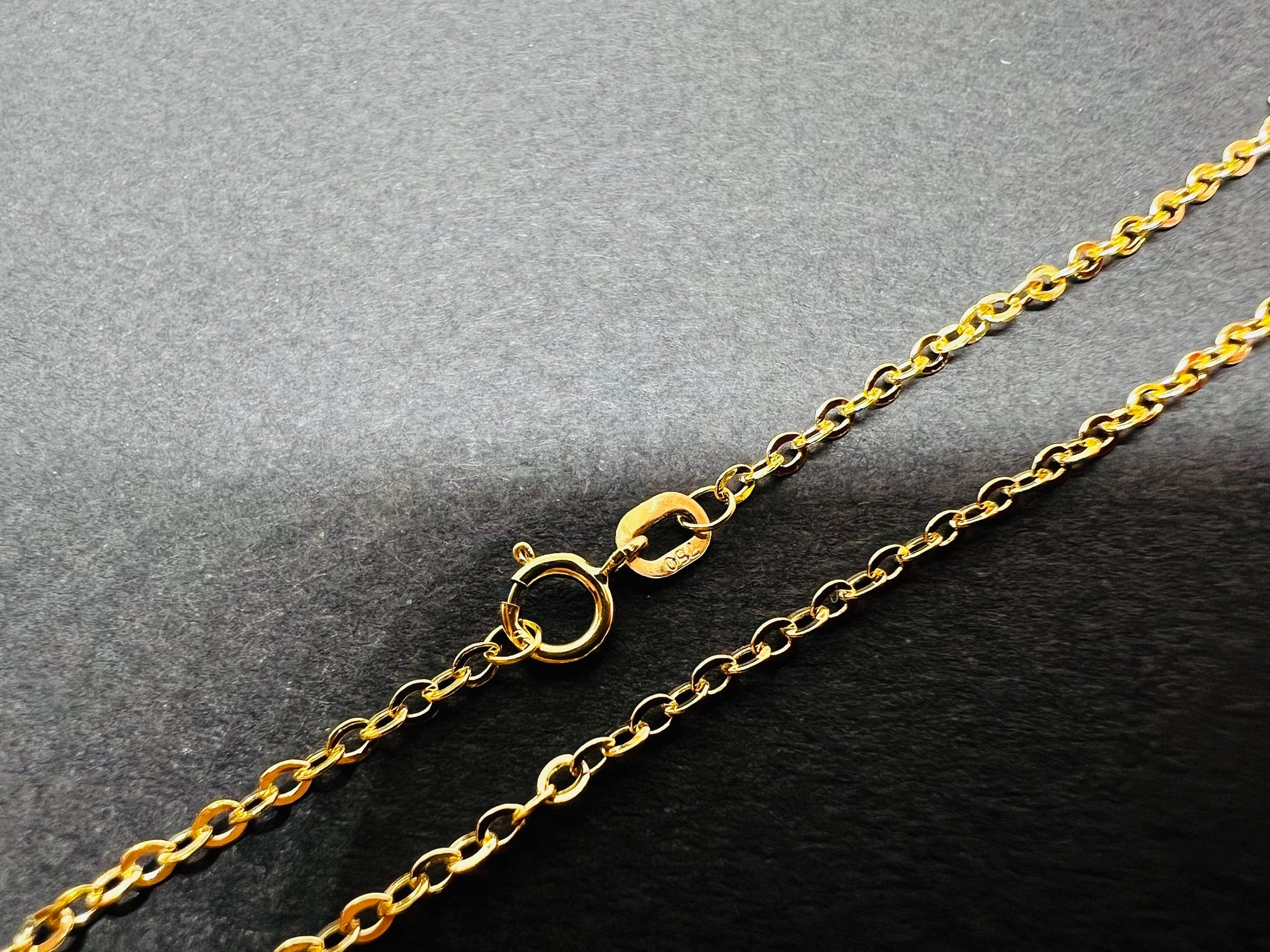 Chaîne or jaune massif 18k 750% 50 cm 1.70 mm