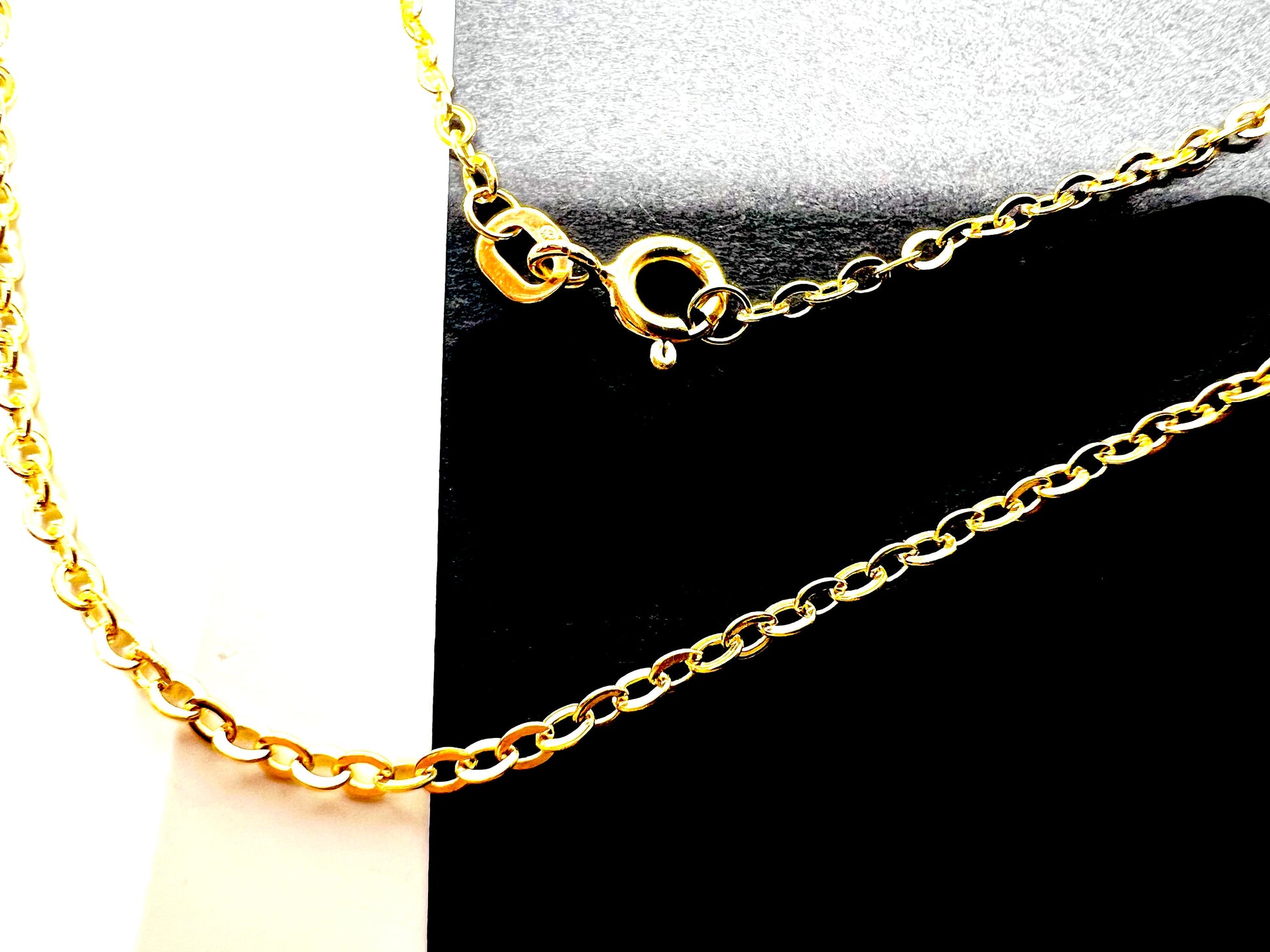 Chaîne or jaune massif 18k 750% 50 cm 1.70 mm