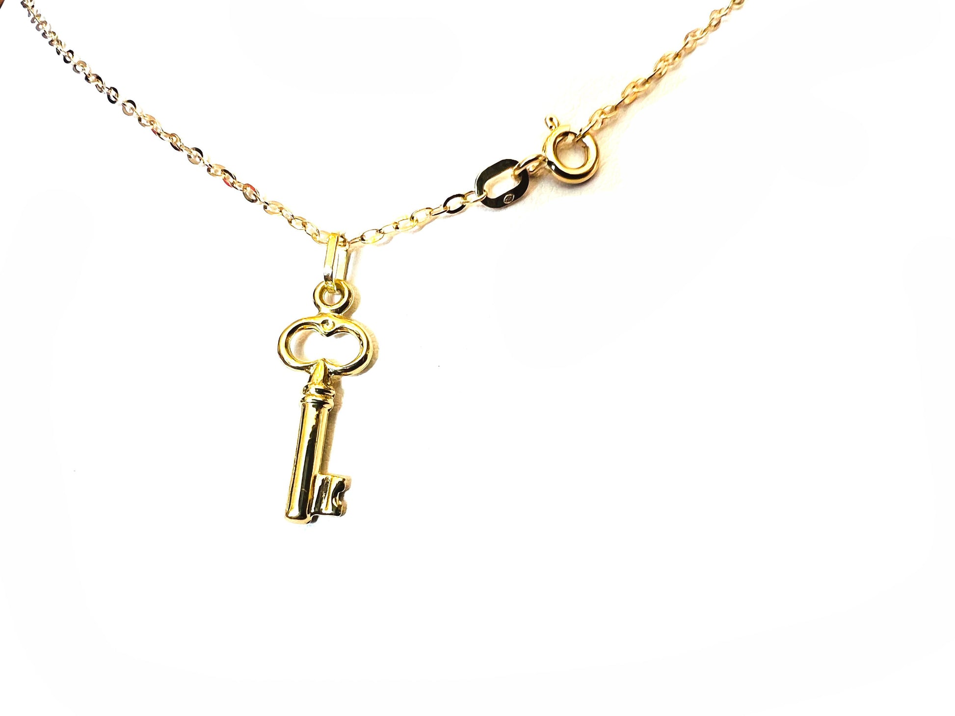 Pendentif Clé Or jaune massif 18k 750%