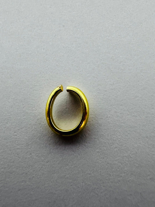 Bélière demi jonc or jaune massif 18 carats 750%