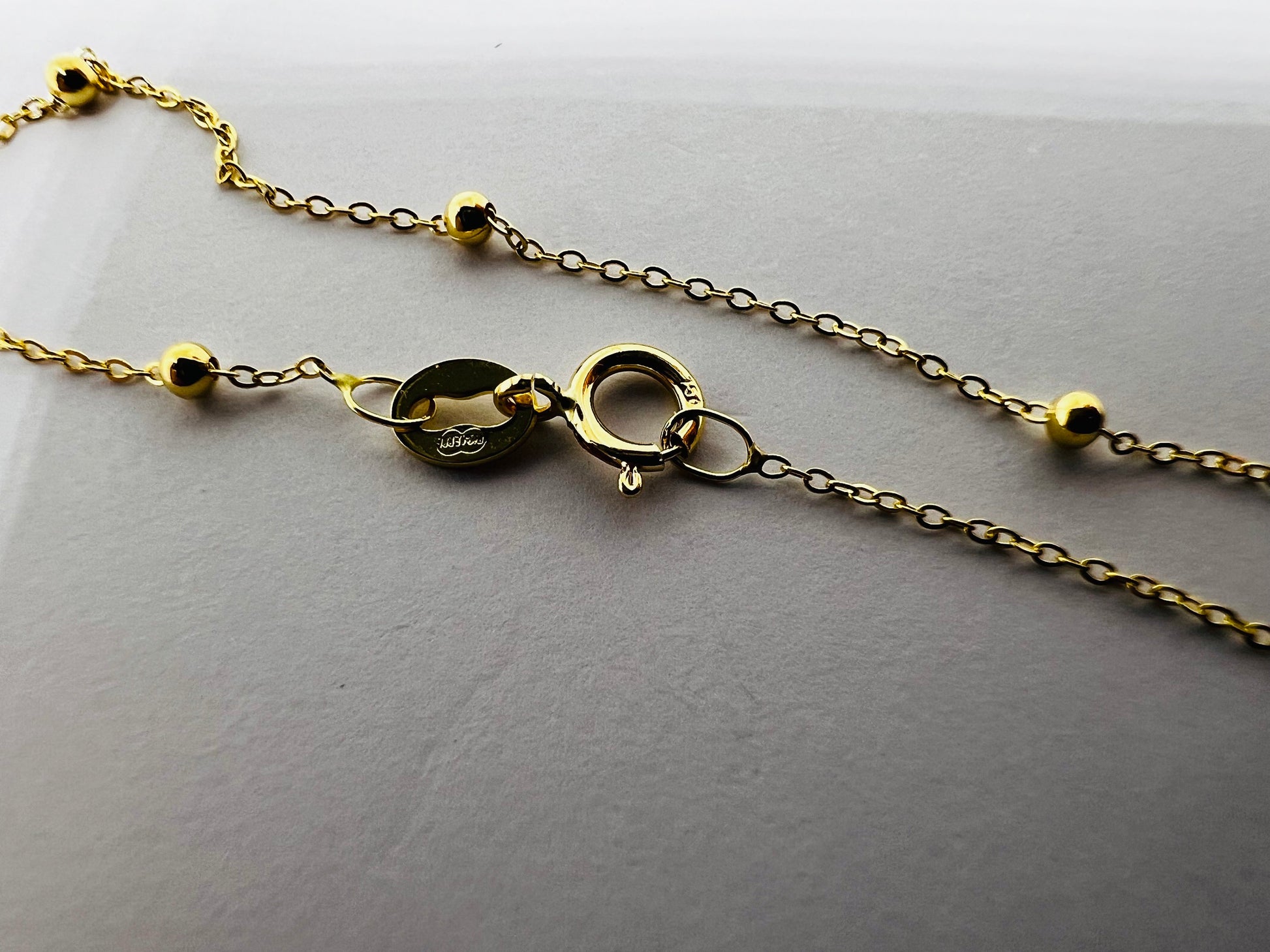 Bracelet Perles or jaune massif 18k 750%