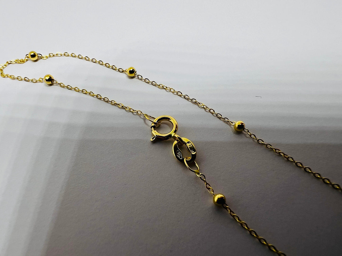 Bracelet Perles or jaune massif 18k 750%