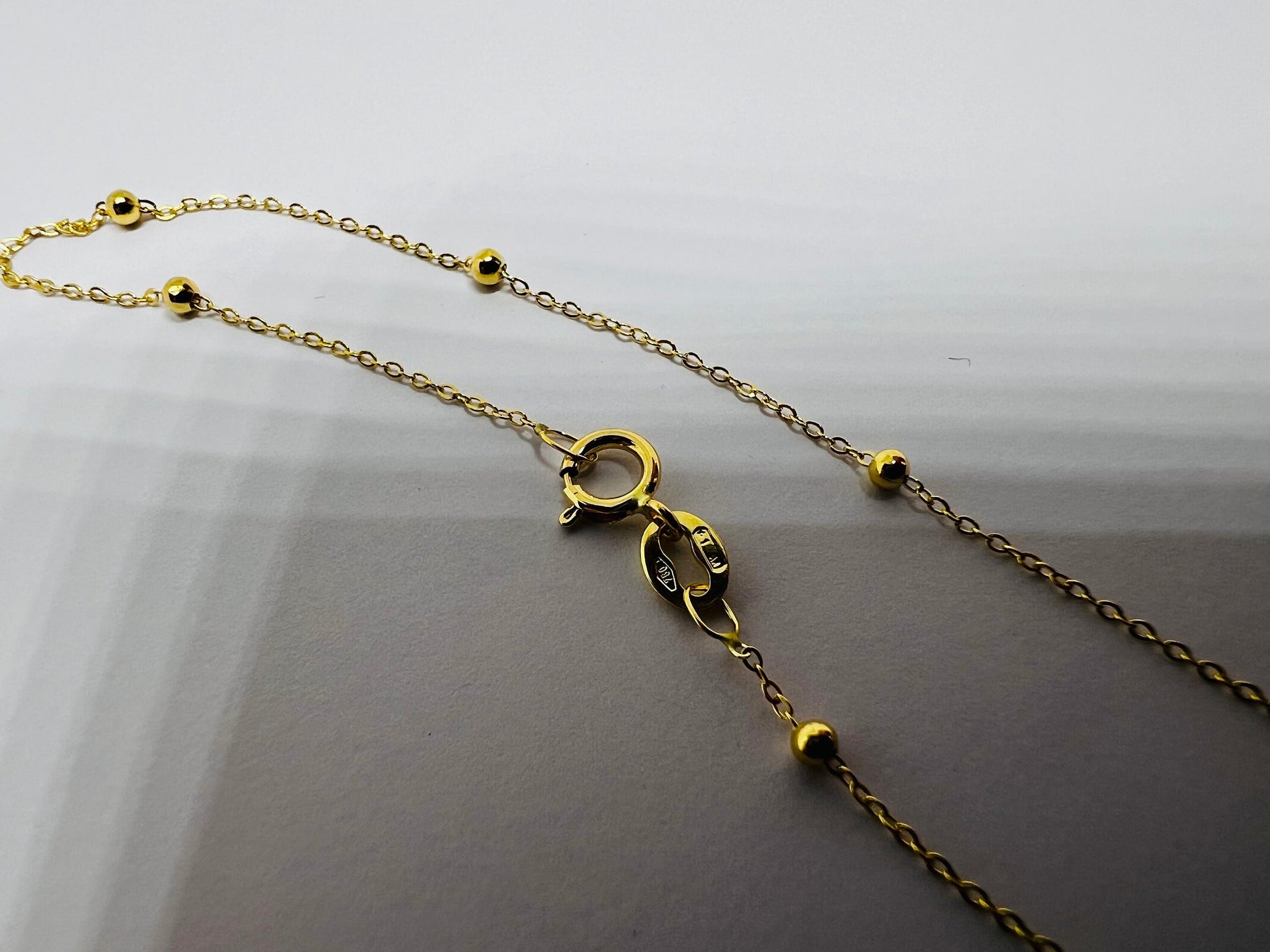 Bracelet Perles or jaune massif 18k 750%
