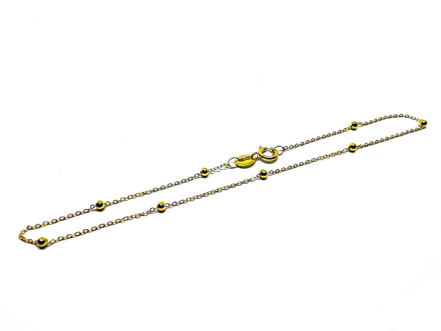 Bracelet Perles or jaune massif 18k 750%