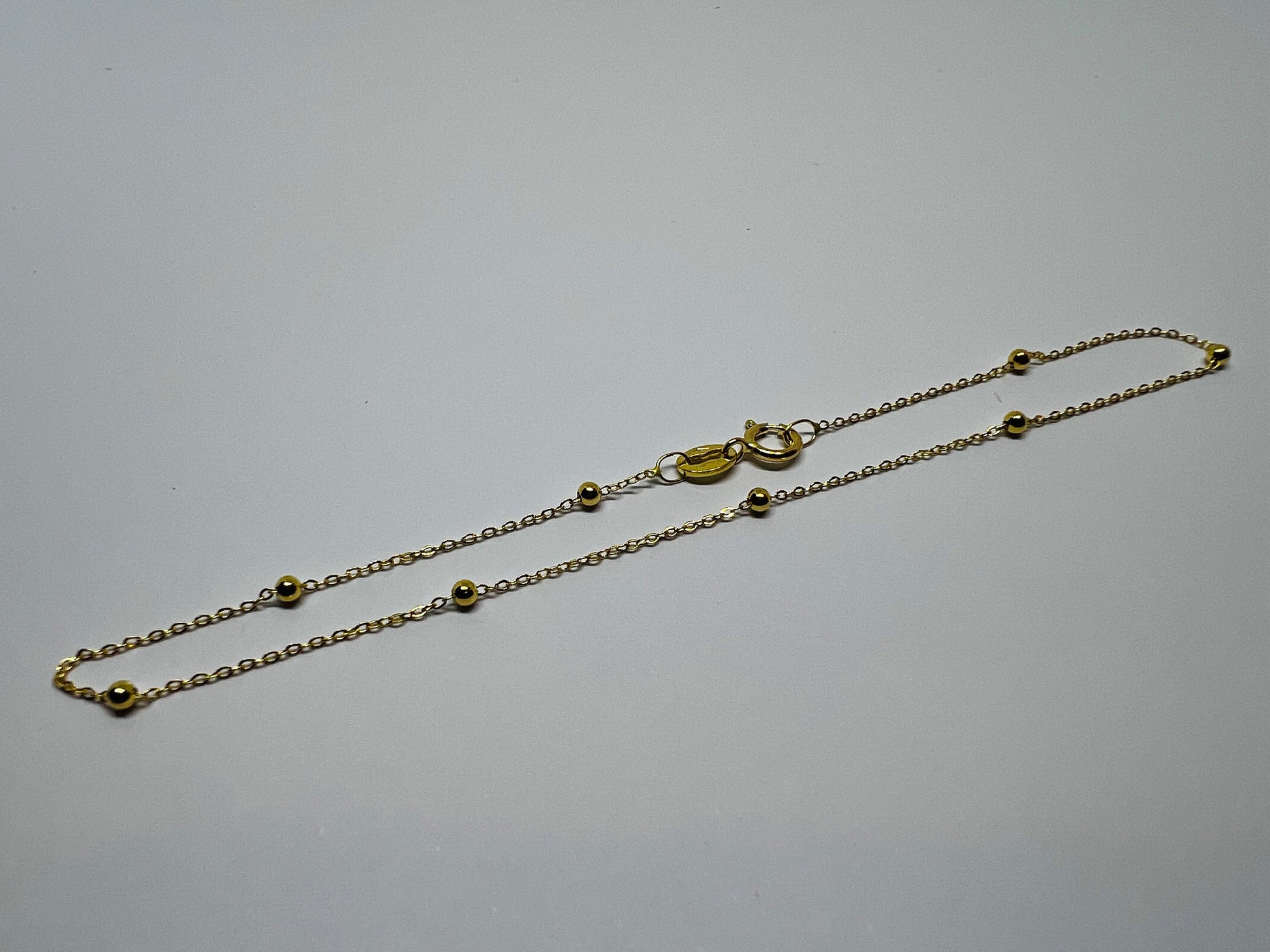 Bracelet Perles or jaune massif 18k 750%