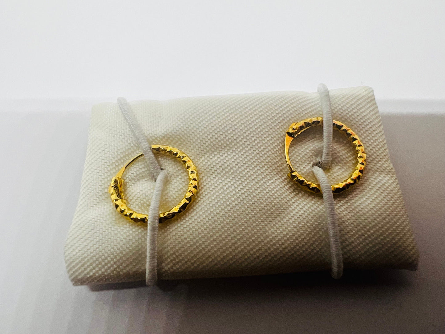 2 Créoles 8 mm Or Jaune massif 18k 750%