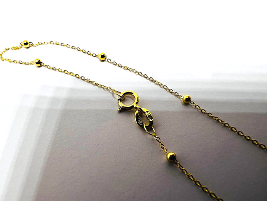 Bracelet Perles or jaune massif 18k 750%