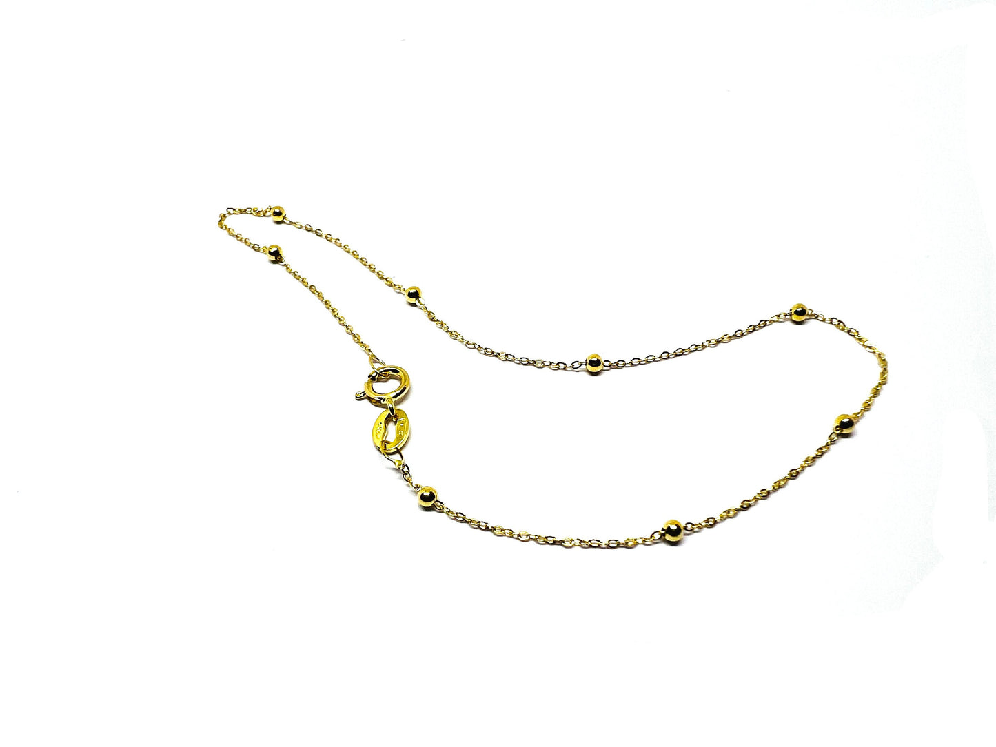 Bracelet Perles or jaune massif 18k 750%