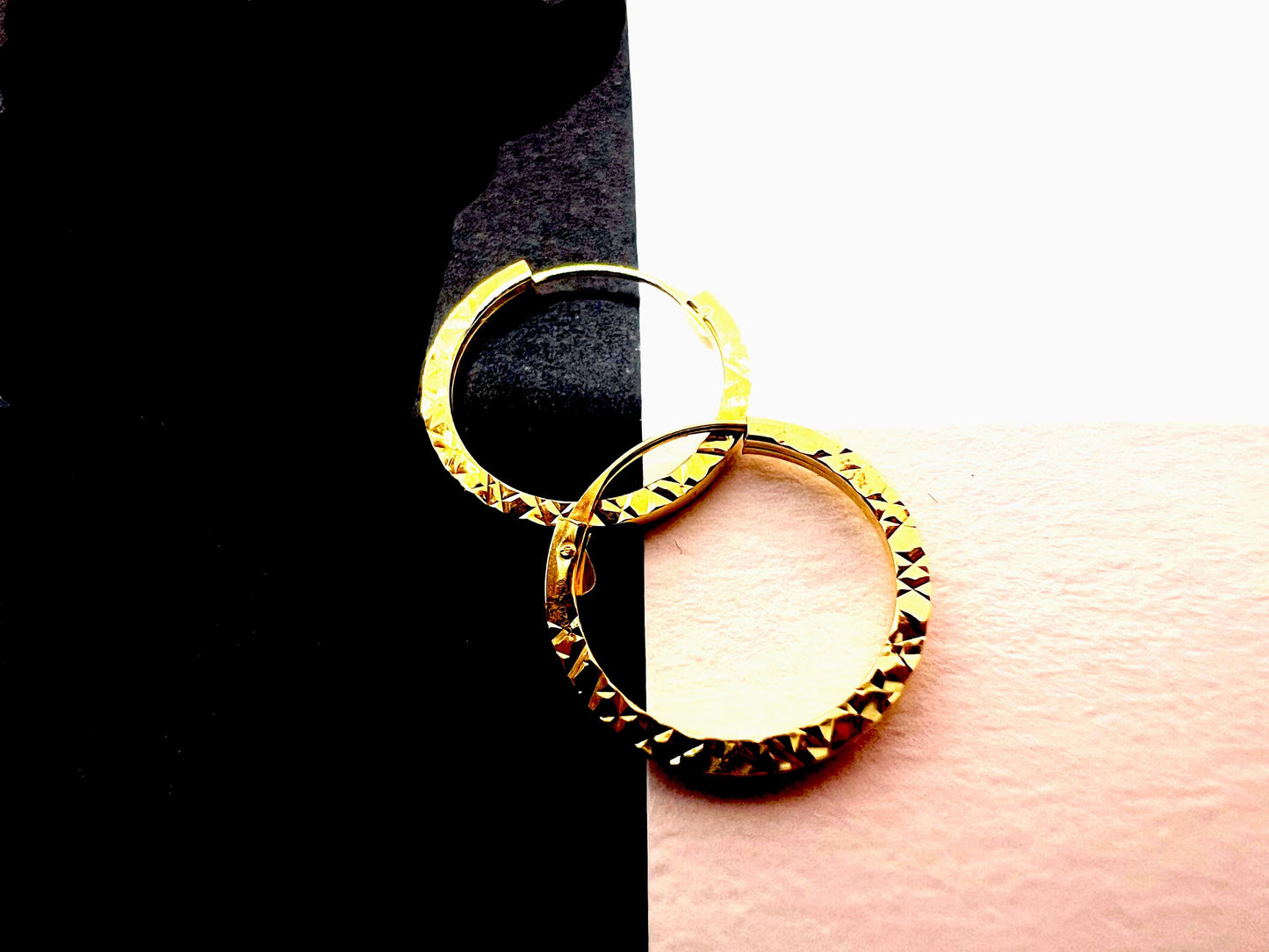 Boucles d’oreilles Créoles 11 mm Or Jaune massif 18k 750%