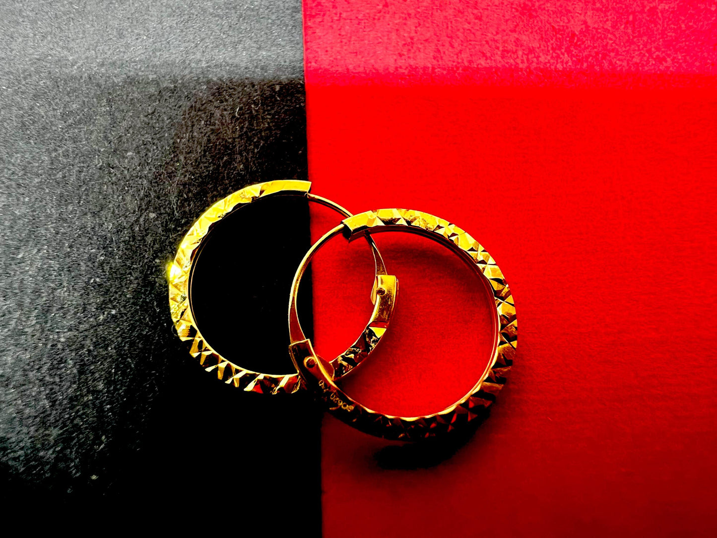 Boucles d’oreilles Créoles 11 mm Or Jaune massif 18k 750%