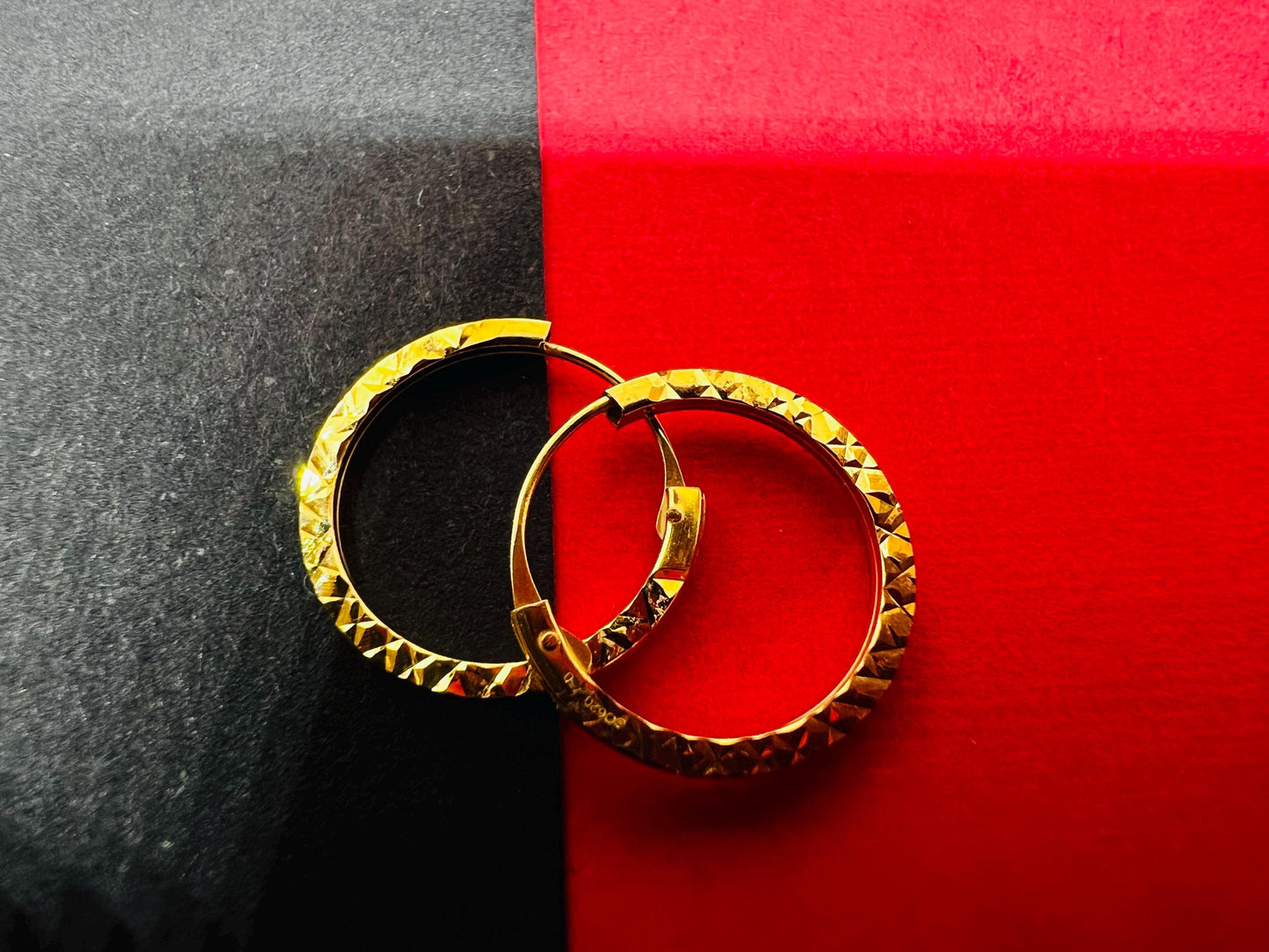 Boucles d’oreilles Créoles 11 mm Or Jaune massif 18k 750%