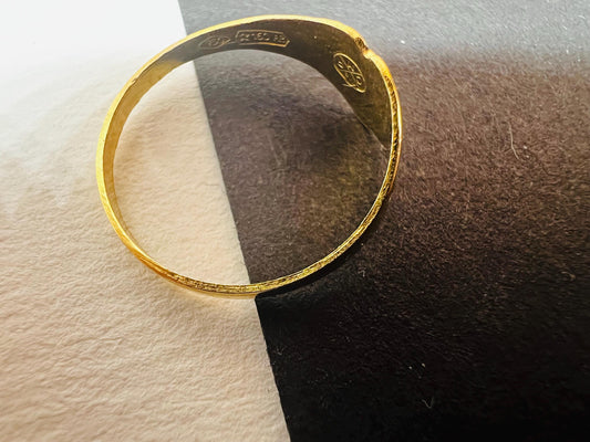 Chevalière cœur or jaune massif 18k 750% Taille 50