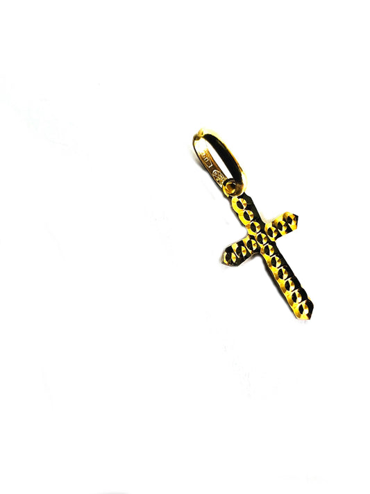 Pendentif Croix antique , Or Jaune massif 750% 18k