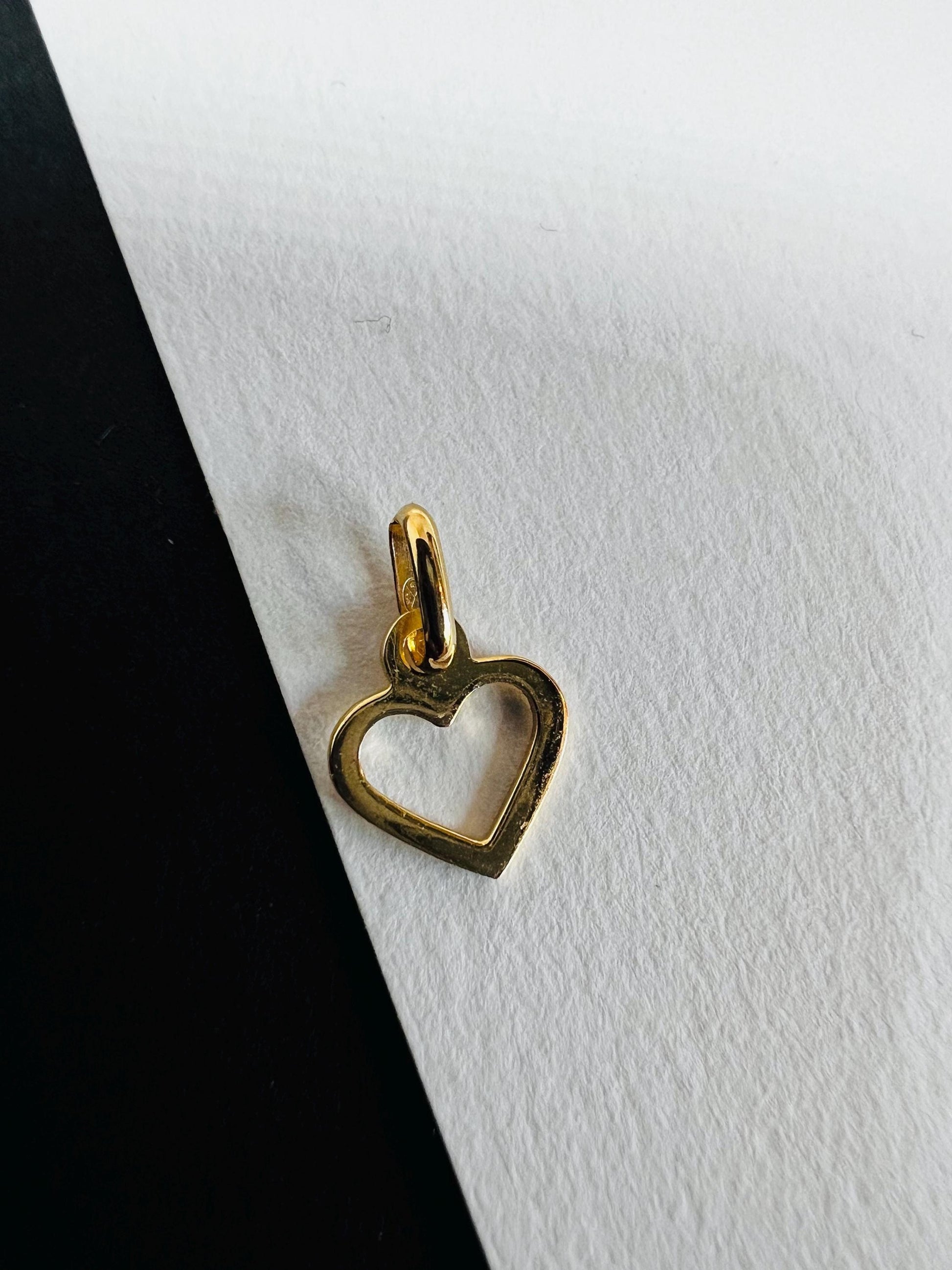 Pendentif Coeur Or jaune massif 18K 750%