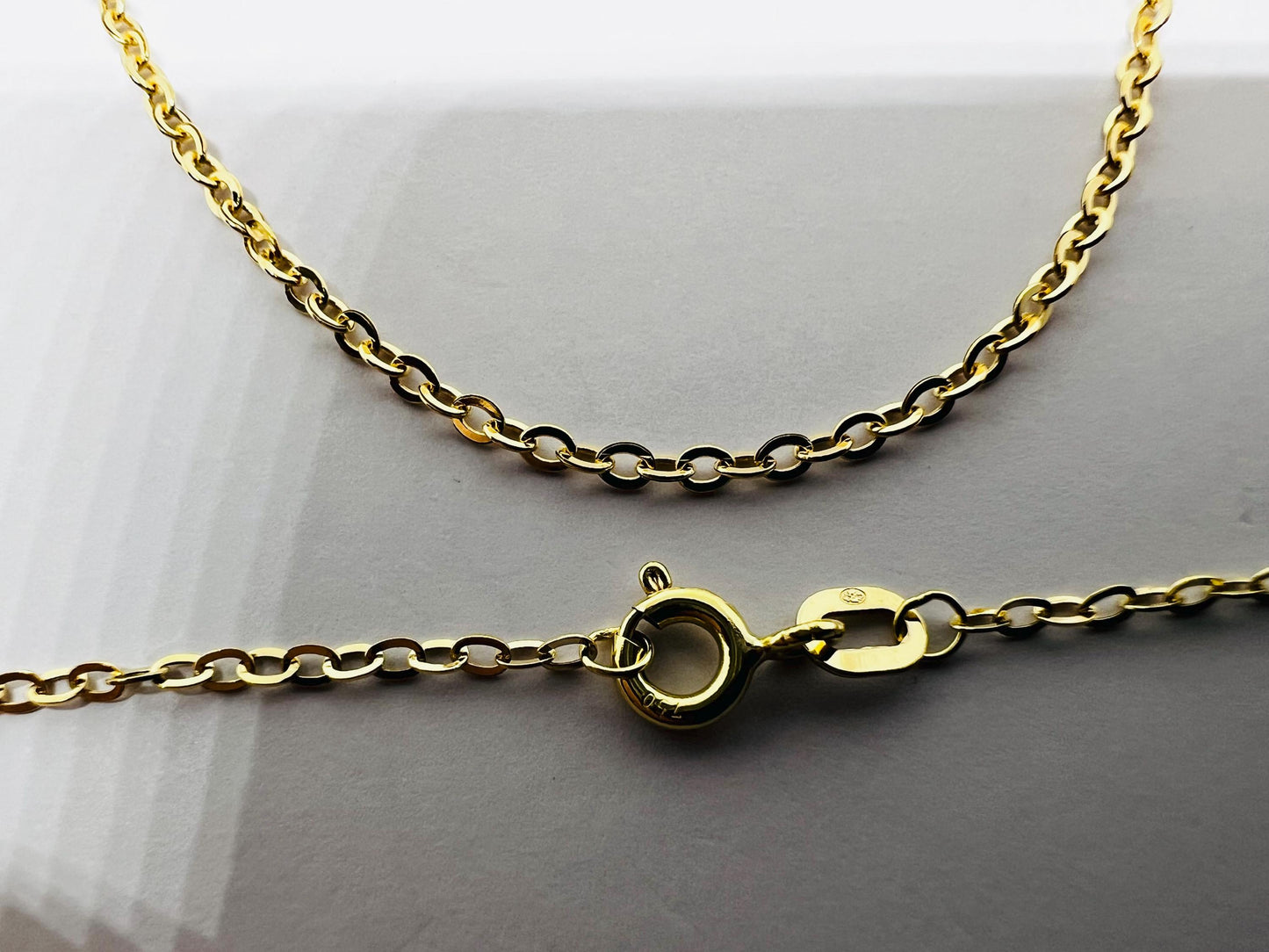 Chaîne forçat or jaune massif 18k 750% 45 cm 2 mm